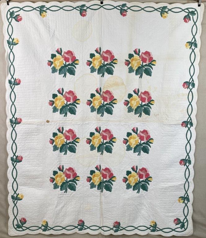 Rose Applique Quilt (1 of 13)