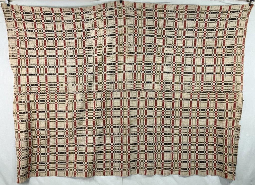 19th Century Overshot Coverlet (1 of 8)