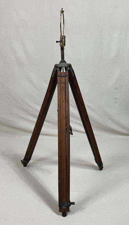 Wood Tripod Floor Lamp (1 of 6)