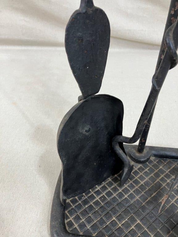 Wrought Iron Fireplace Tool Set - 4