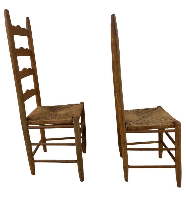 Six Country Ladder-Back Chairs - 3