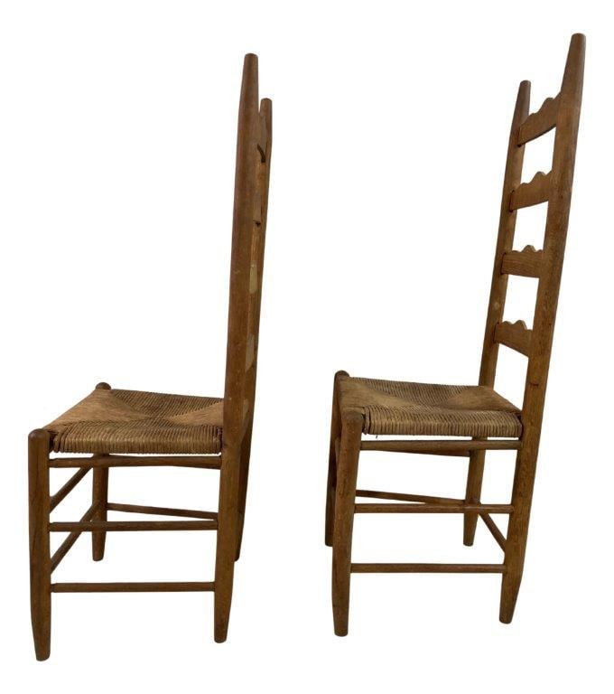 Six Country Ladder-Back Chairs - 5