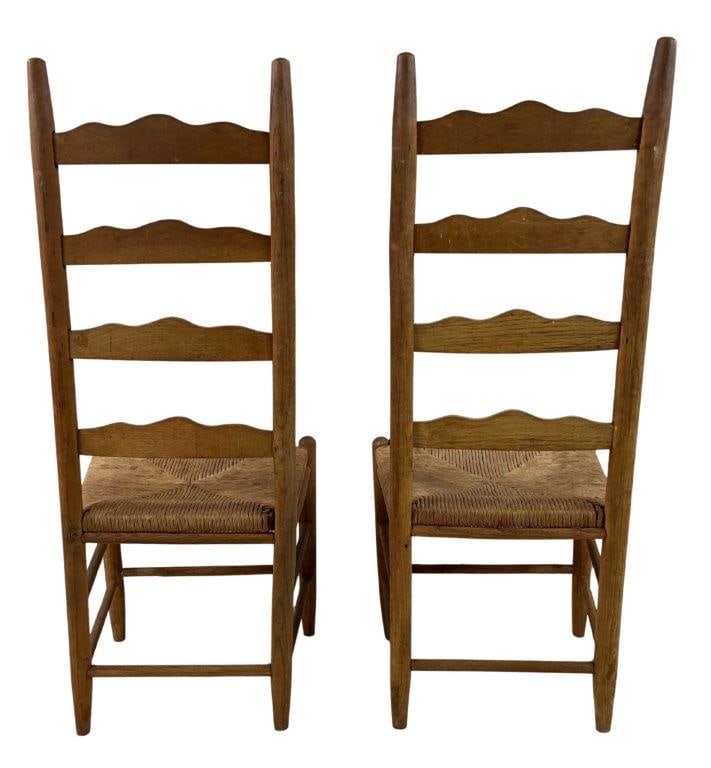 Six Country Ladder-Back Chairs - 6