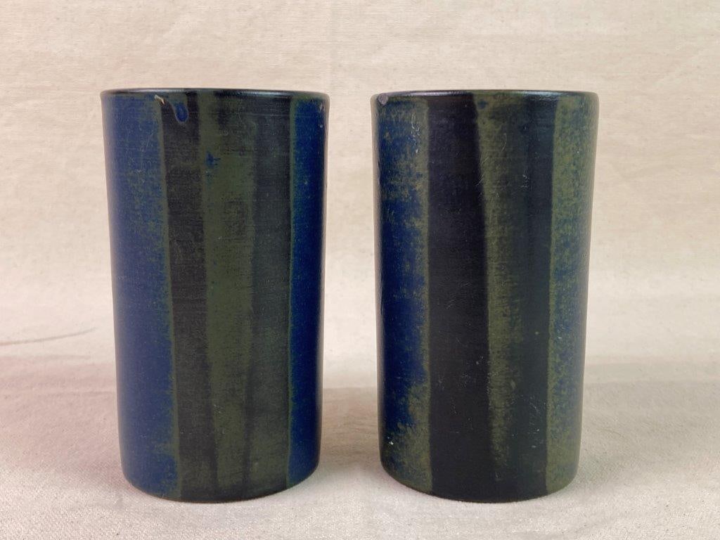 Nancy Patterson Lamb Blue Ridge Pottery Cups - 6