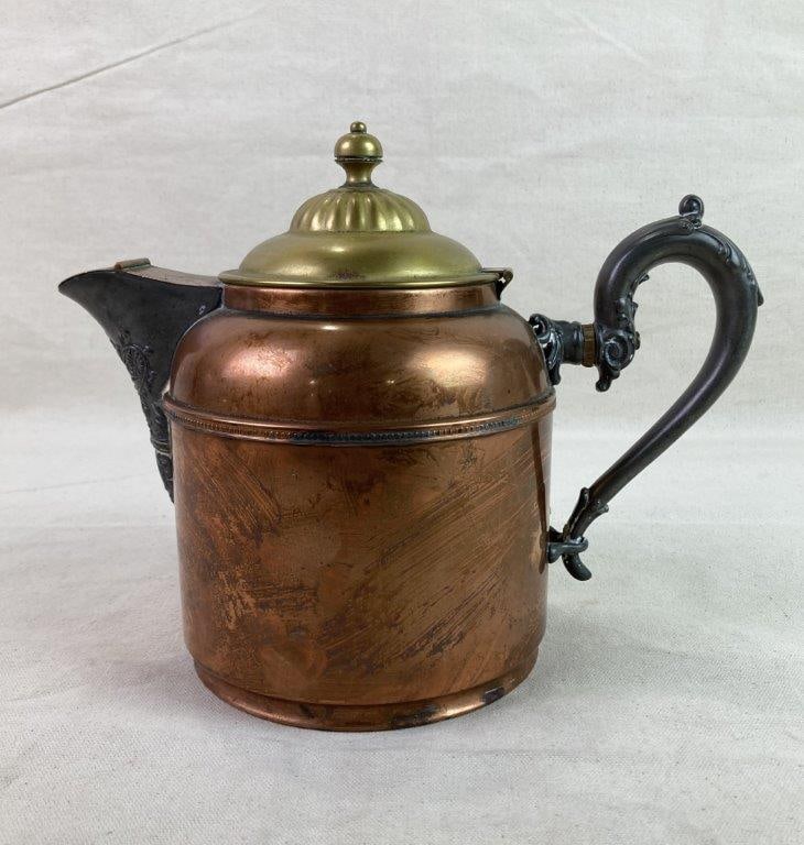 Manning Bowman & Co. Copper and Mixed Metal Teapot - 7