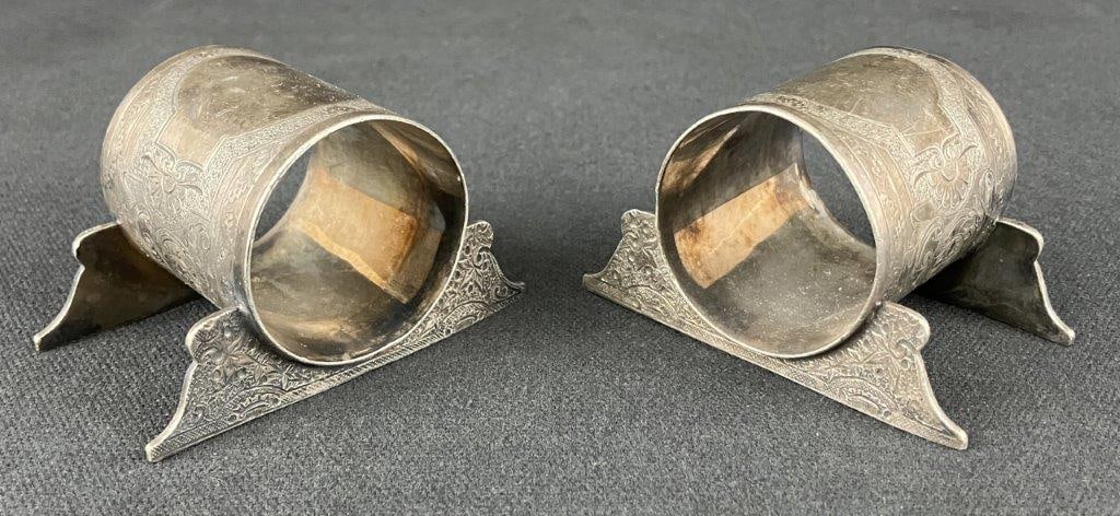 Pair of Silverplate Serviette Holders by J. W. Tufts (1 of 9)