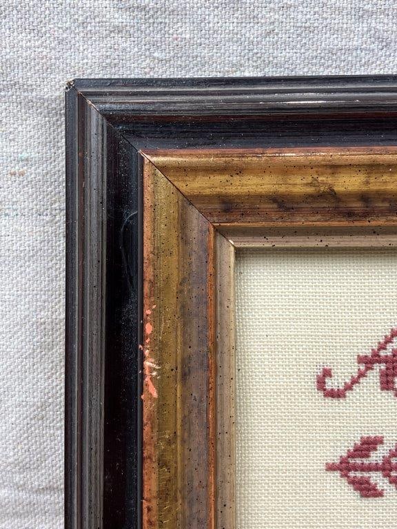 Antique German Cross-Stitch Schoolgirl Sampler - 4