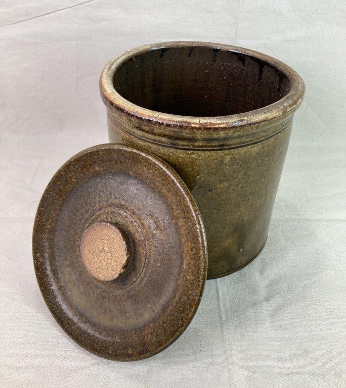Southern Alkaline Glaze Stoneware Crock - 3