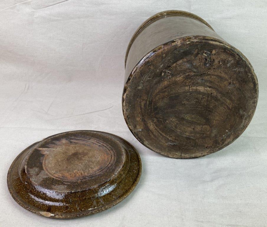 Southern Alkaline Glaze Stoneware Crock - 9