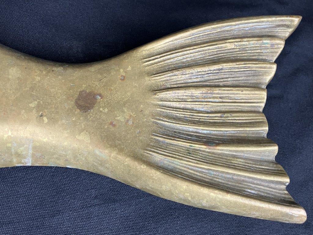 Brass-Accented Fish Serving Tray - 4