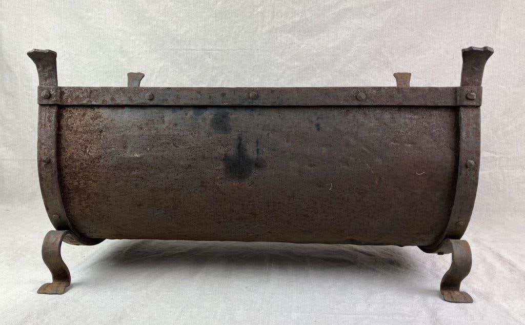 Wrought Iron Fireplace Log Holder - 4