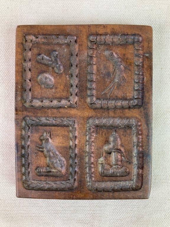 Antique Wood Springerle Cookie Molds - 4