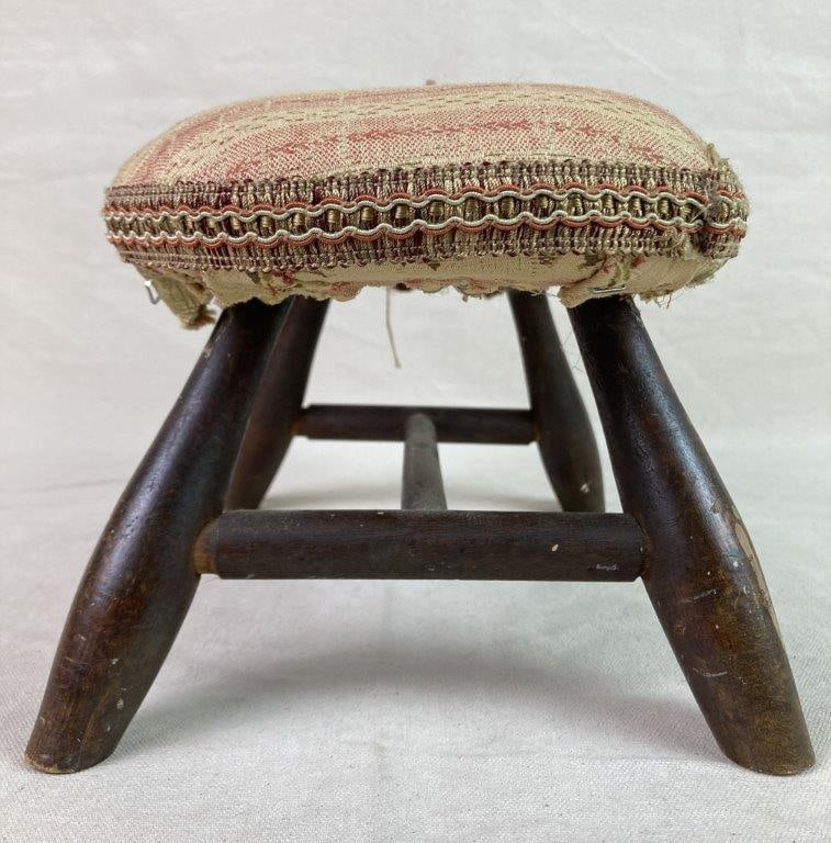 Two Vintage Victorian Style Footstools - 4