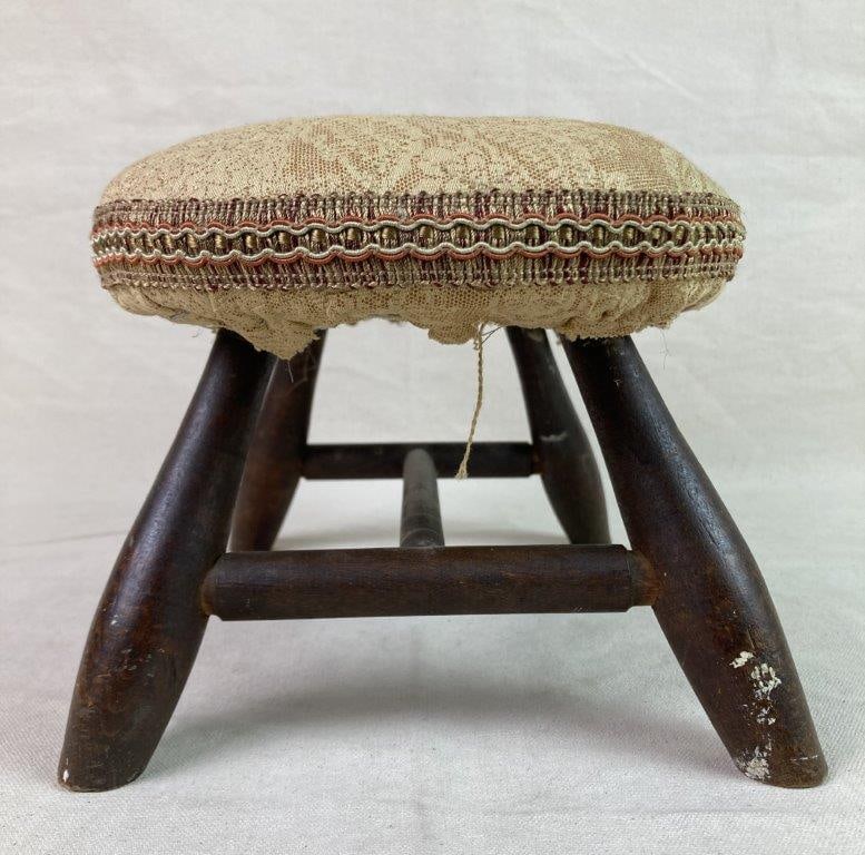 Two Vintage Victorian Style Footstools - 9