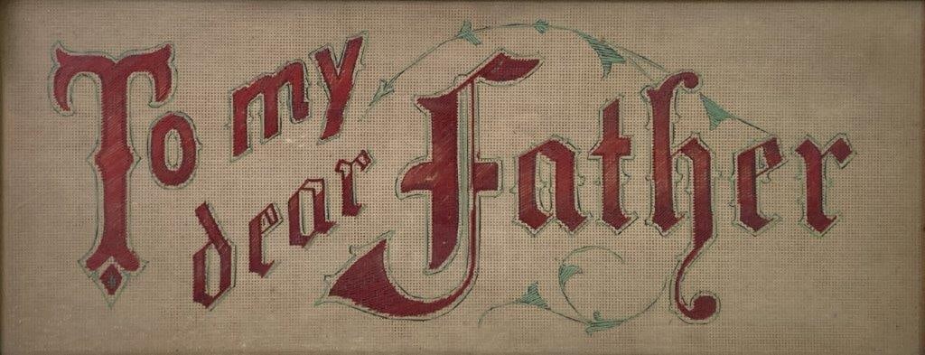 Victorian Needlepoint Punch Paper Motto - 2