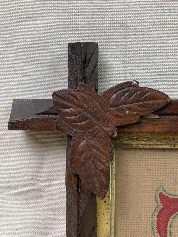 Victorian Needlepoint Punch Paper Motto - 4