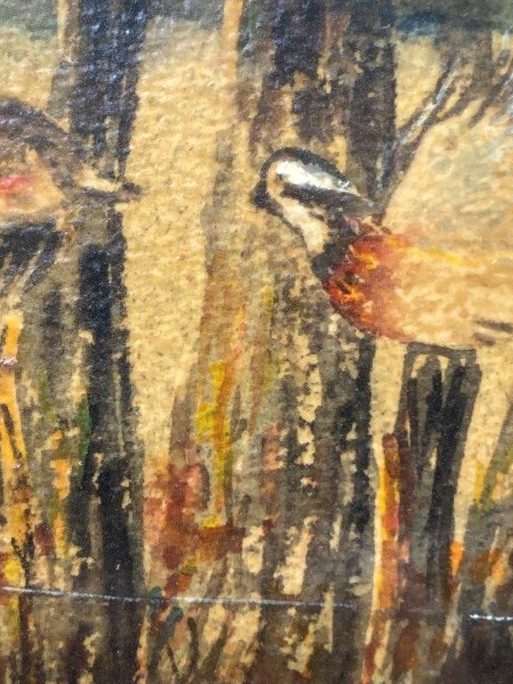 Landscape Forest Painting with Birds - 3