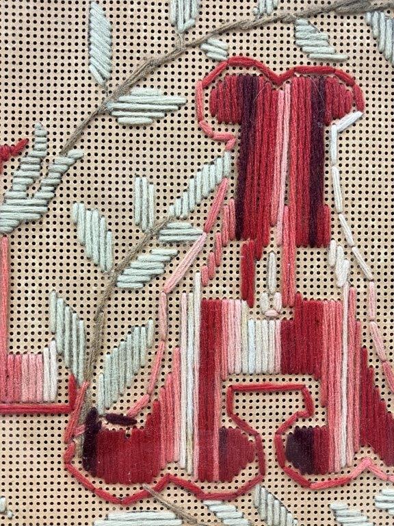 19th Century Needlepoint Motto - 3