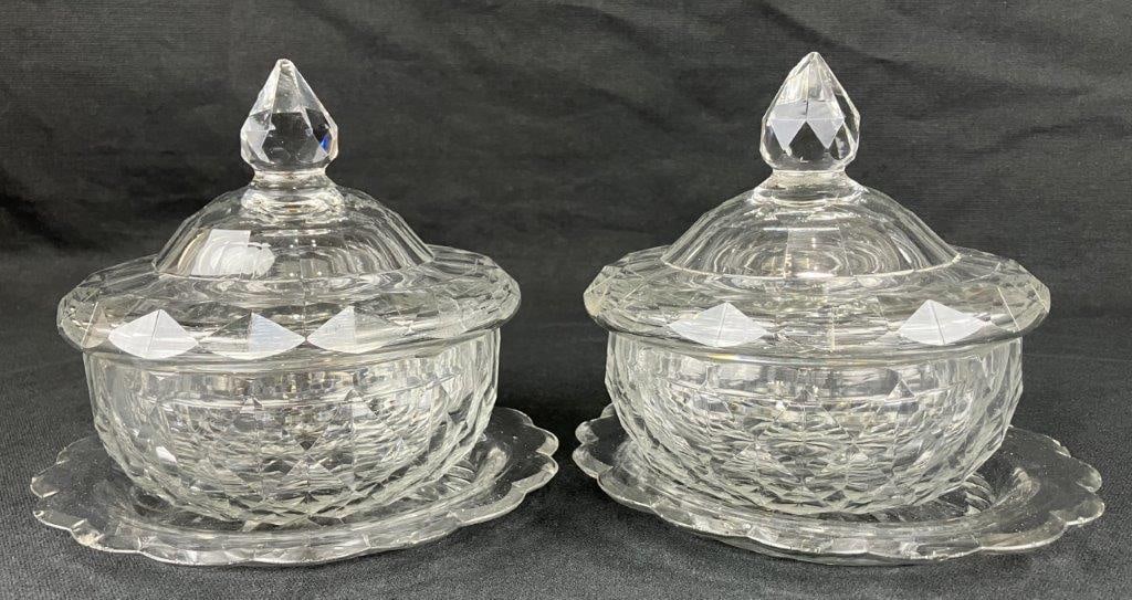 Pair of Crystal Candy Dishes - 3