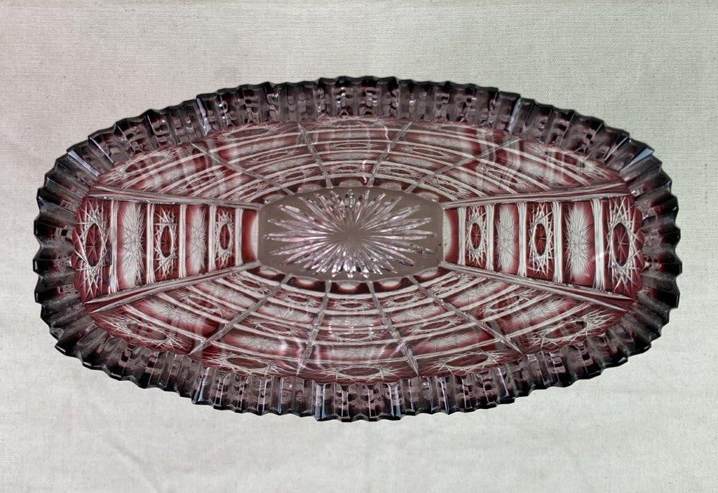 Caesar Crystal Bohemiae Cut-Glass Vase - 2