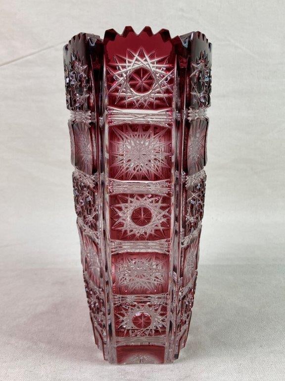 Caesar Crystal Bohemiae Cut-Glass Vase - 6
