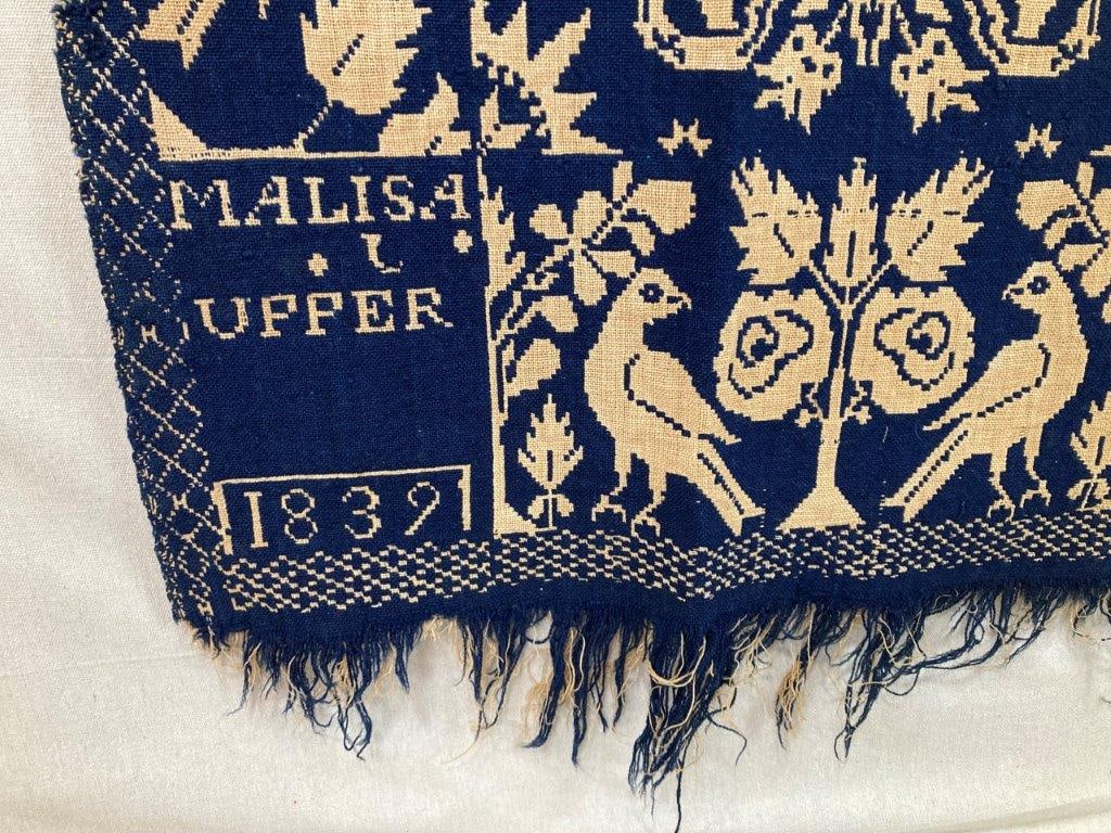 Melisa C. Upper American Woven Coverlet, 1839 - 13