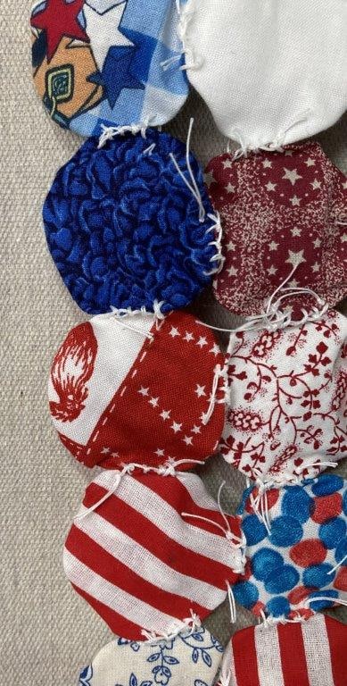 Red, White, and Blue Yo- Yo Quilt - 12