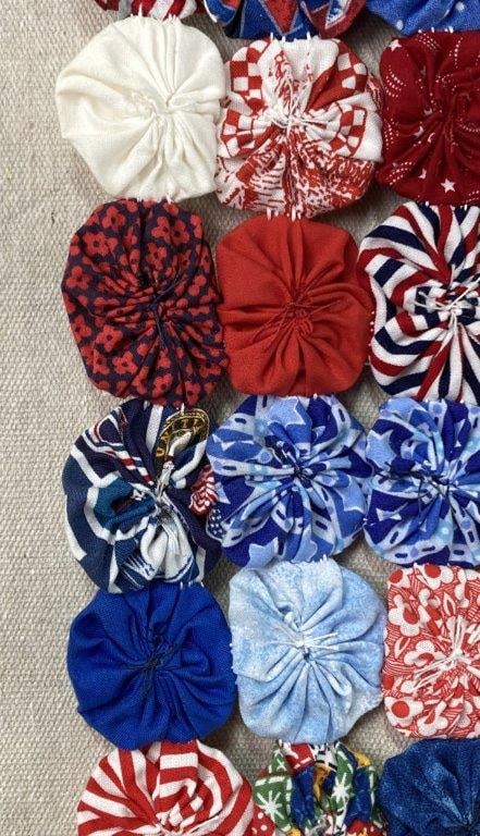 Red, White, and Blue Yo- Yo Quilt - 5