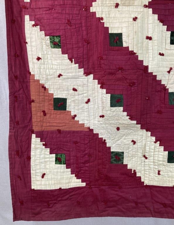 Antique Log Cabin Quilt - 4