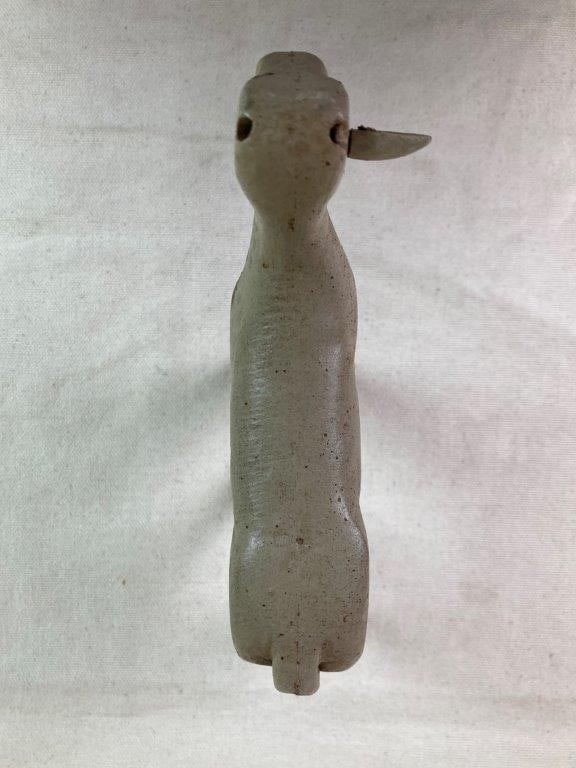 Folk Art Carved Cow Figure - 2