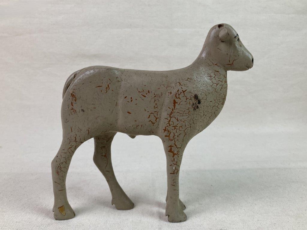 Folk Art Carved Cow Figure - 4