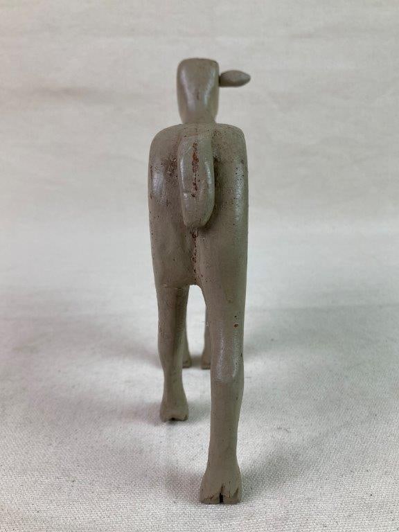 Folk Art Carved Cow Figure - 5