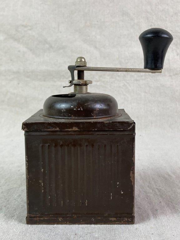 Antique Tin Coffee Grinder - 6