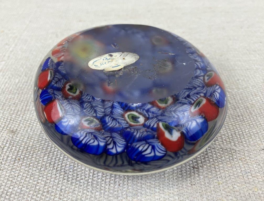 Murano Millefiori Peacock Paperweight - 8