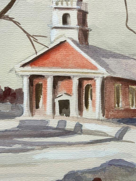 Signed Winter Landscape Painting - 3