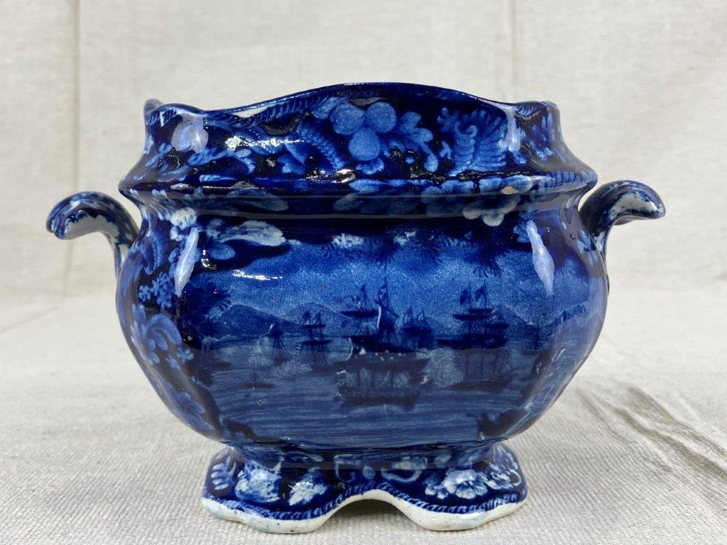 Two Staffordshire Transferware Sugar Bowls - 13