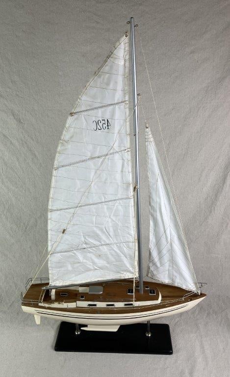 Handcrafted Model Sailboat - 8