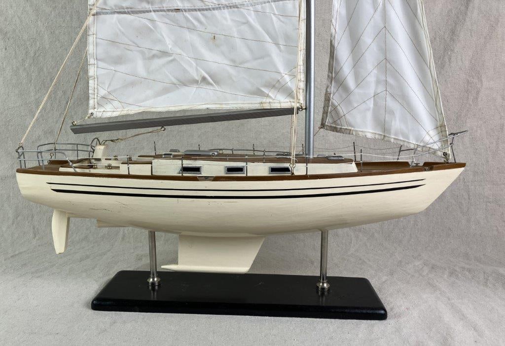 Handcrafted Model Sailboat - 9