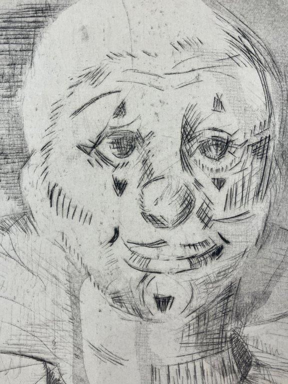 Bette Lee Coburn Signed Boy Clown Etching - 3