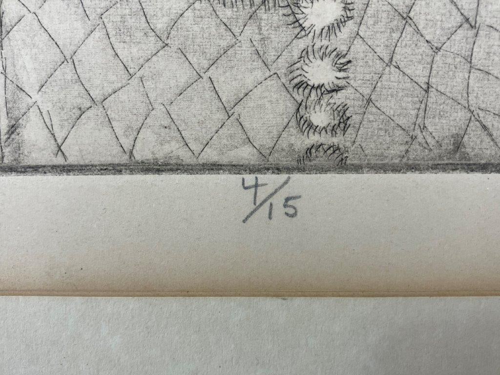 Bette Lee Coburn Signed Boy Clown Etching - 5