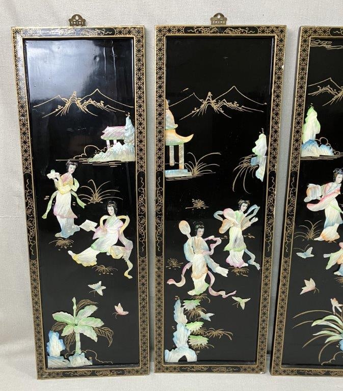 Four Chinese Wall Panels - 3