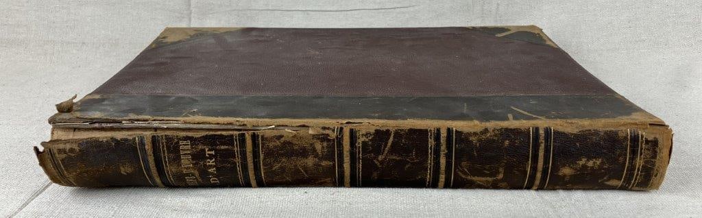 Chefs-d’Oeuvre d’Art: International Exhibition of 1878: A large-format historical volume documenting the International Exhibition of 1878, richly illustrated with high-quality engravings throughout, along with select lithographs. Bound in leather with