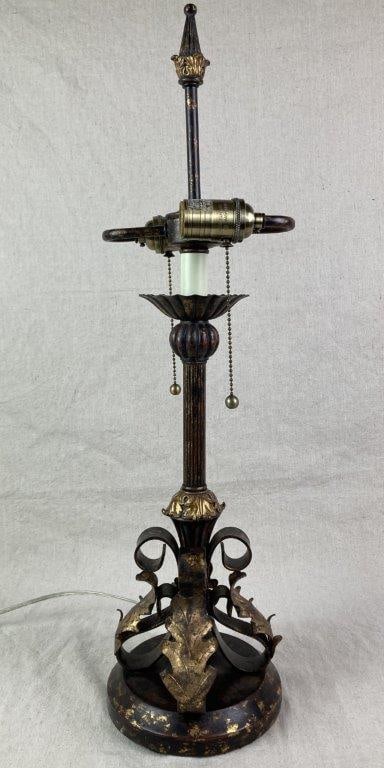 Art Nouveau Style Metal Table Lamp (1 of 7)