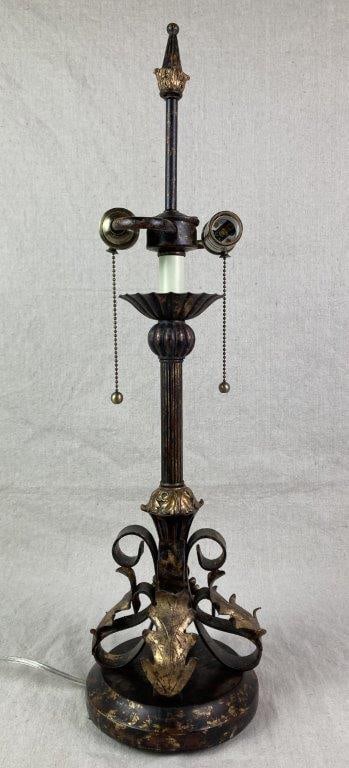 Art Nouveau Style Metal Table Lamp - 2