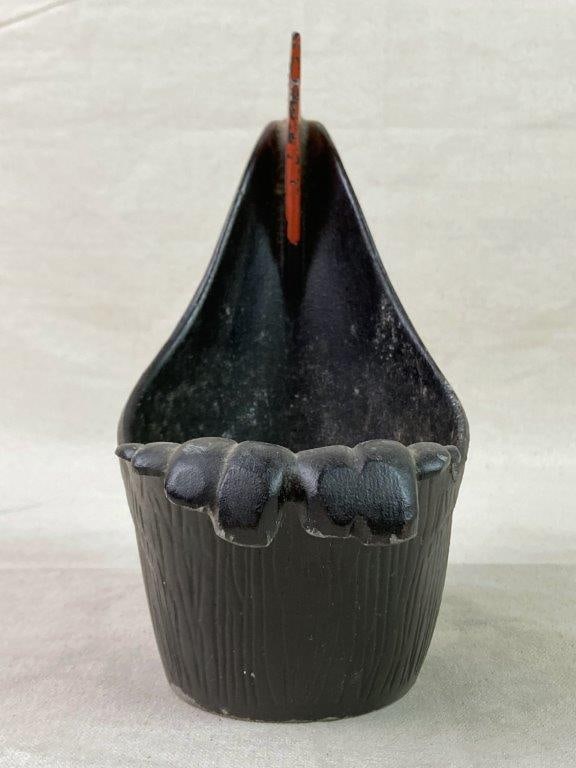 Mid-Century Modern Cast Iron Chicken Planter - 5