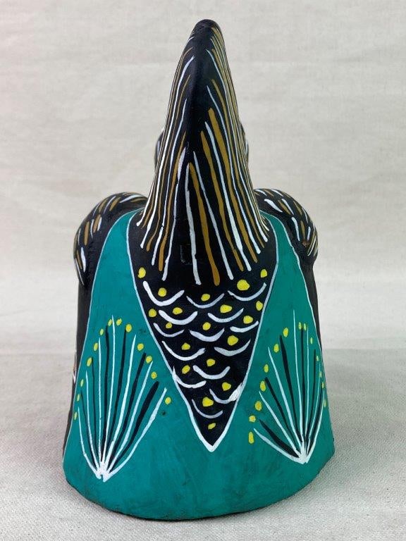 Mexican Folk Art Clay Chicken Sculpture - 6