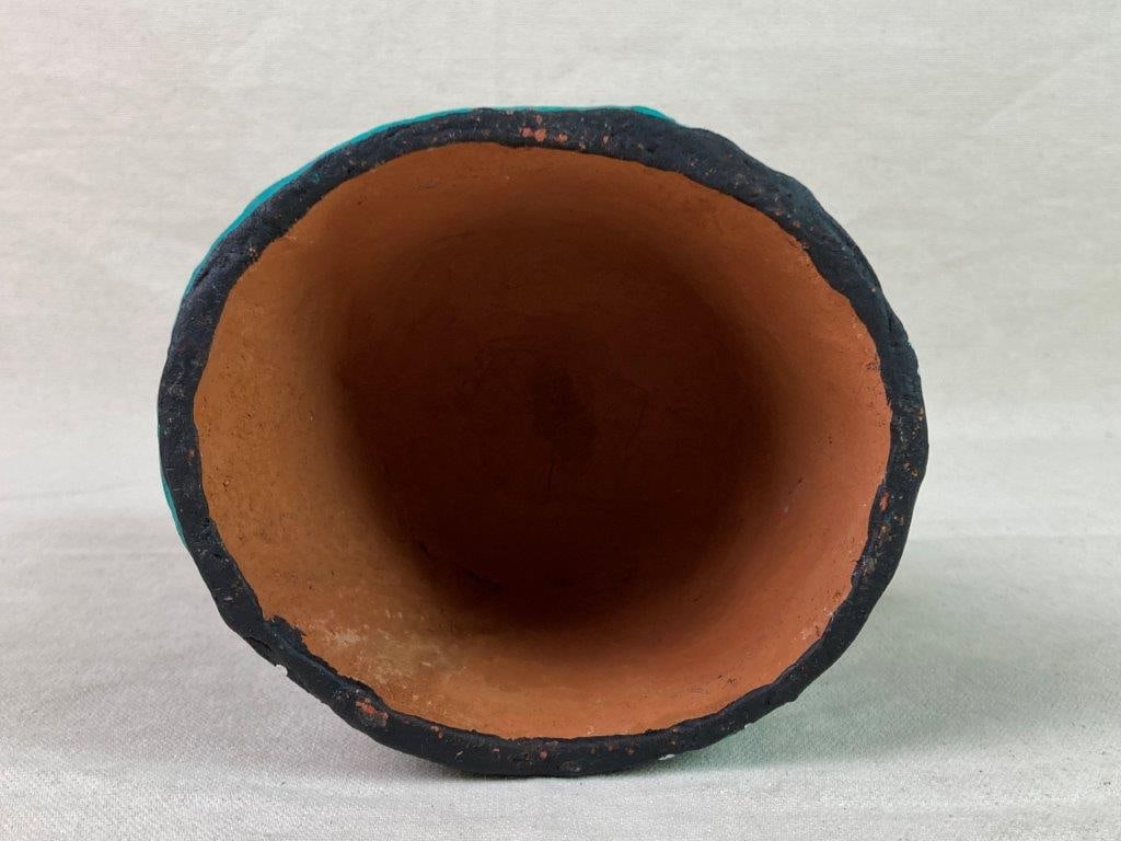 Mexican Folk Art Clay Chicken Sculpture - 8