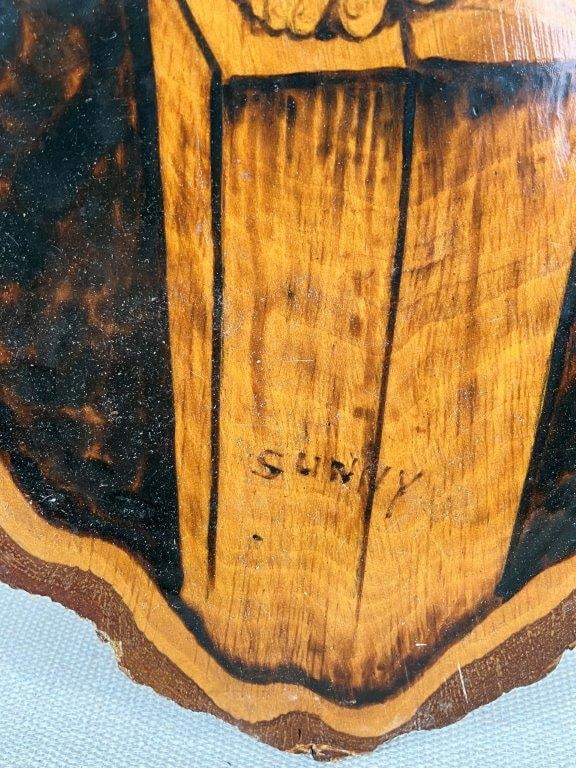 Folk Art Jesus Wood Slice - 3