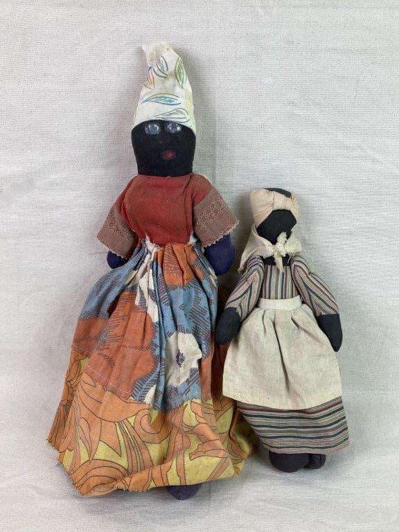 Black Americana Folk Art Dolls Pair (1 of 8)