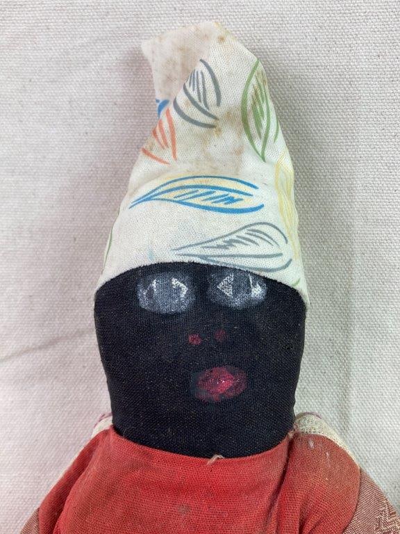 Black Americana Folk Art Dolls Pair - 2
